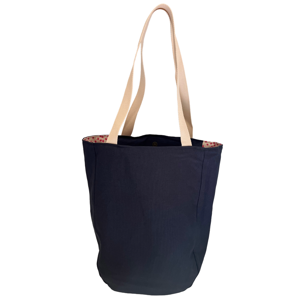 Navy Canvas Book Tote
