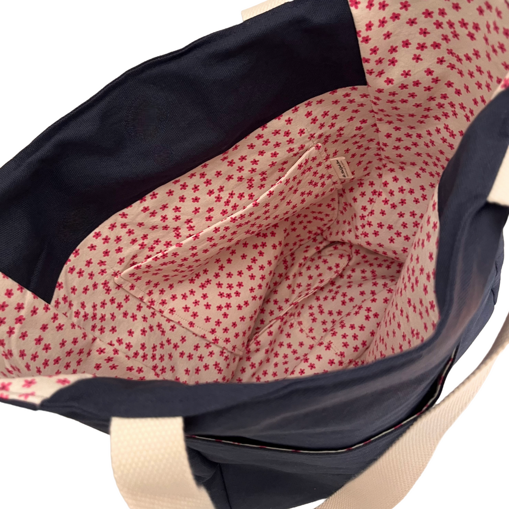 Navy Canvas Book Tote