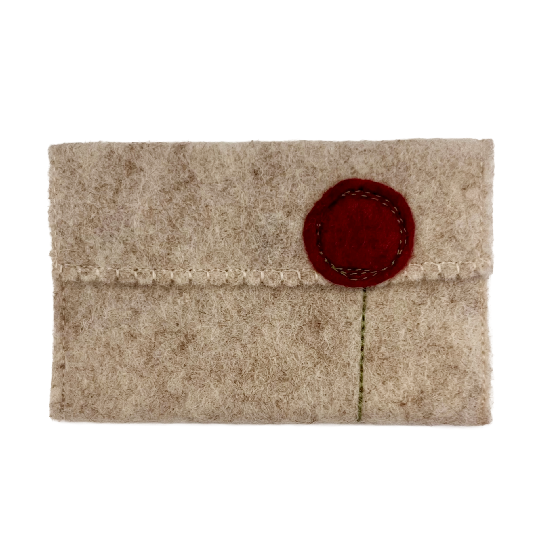 Oatmeal Wool Felt Gift Card Holders