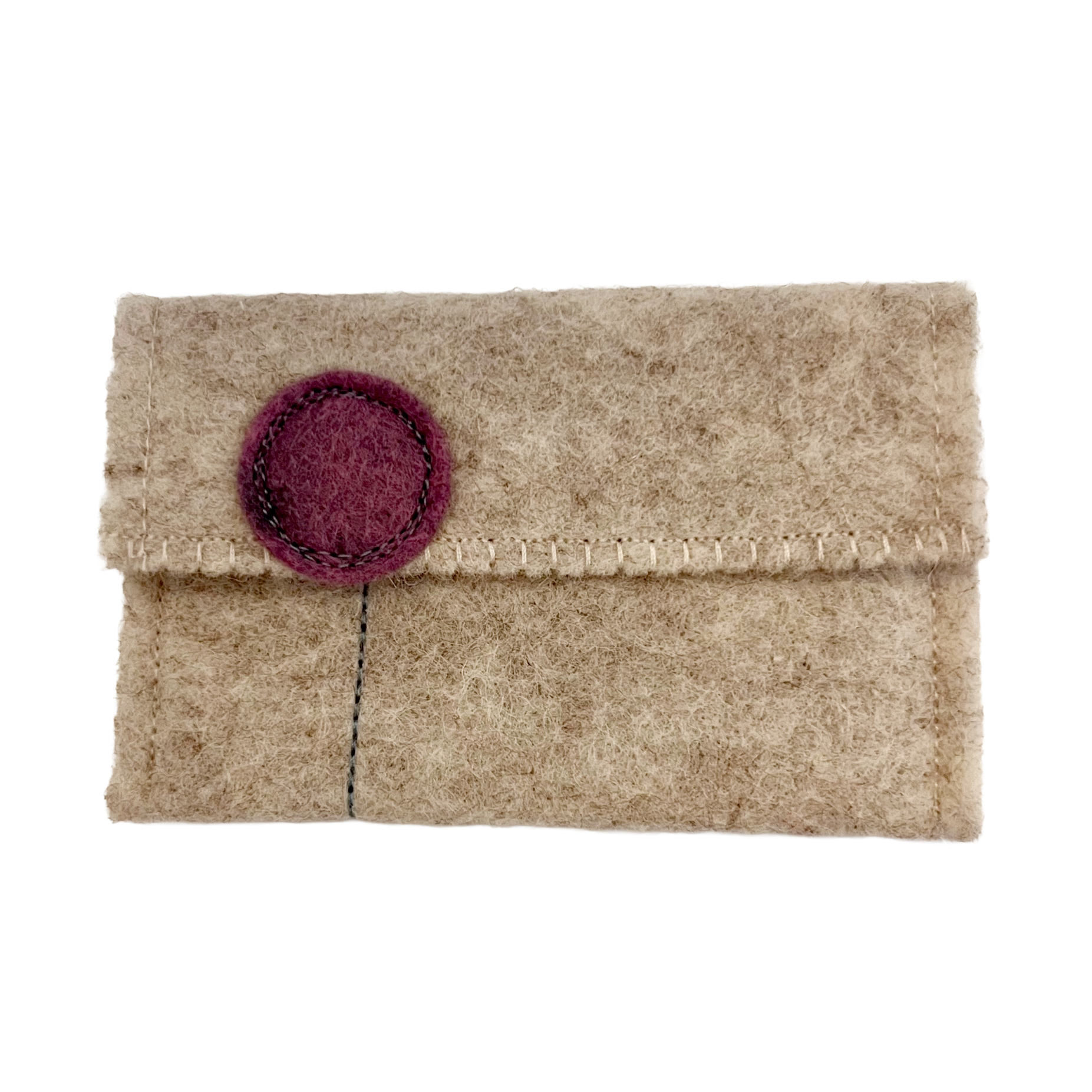 Oatmeal Wool Felt Gift Card Holders