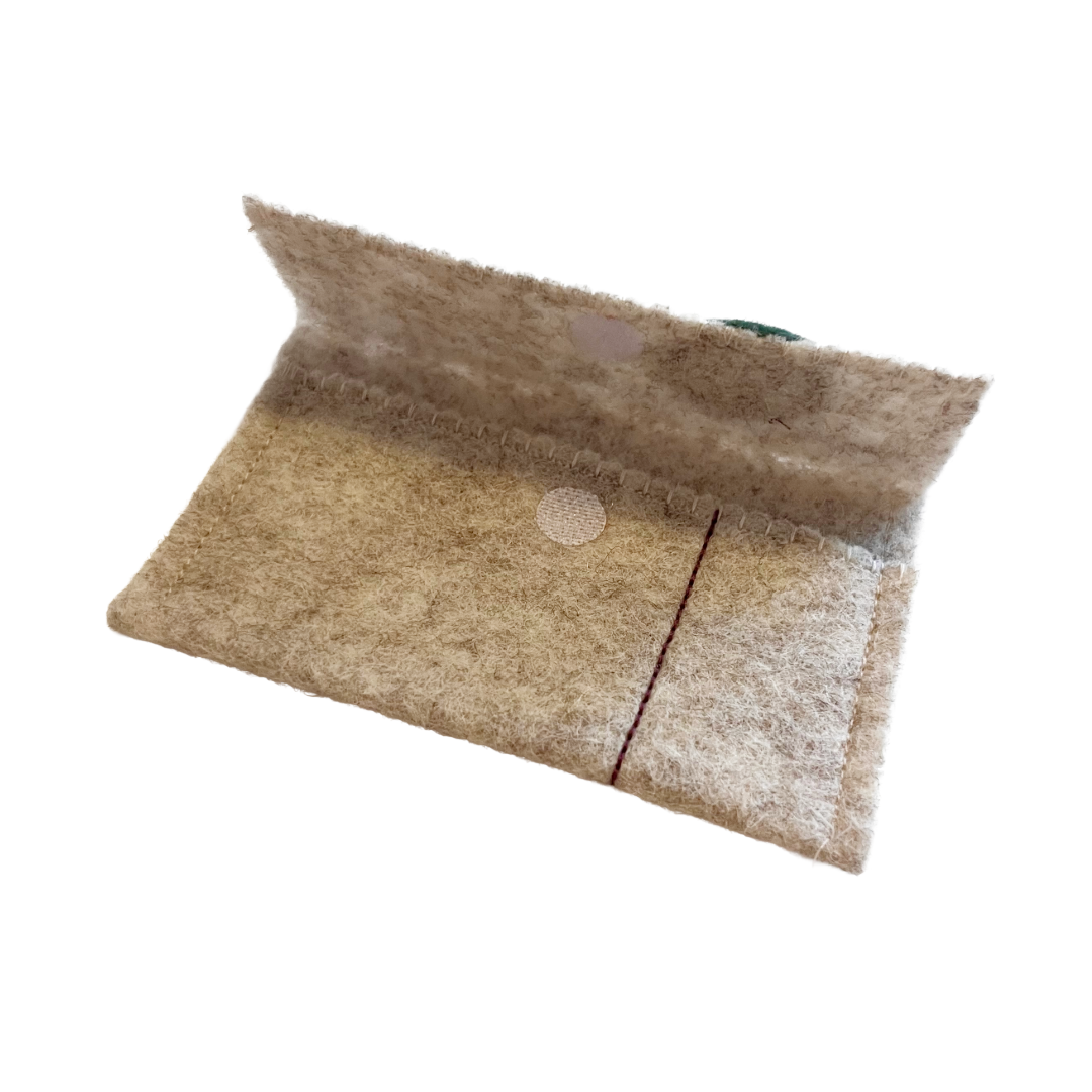 Oatmeal Wool Felt Gift Card Holders