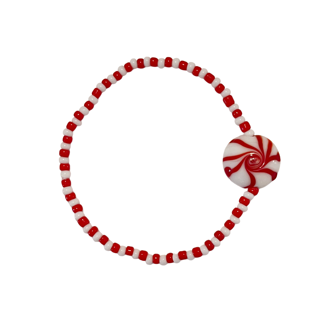 Holiday Bracelets & Earrings – Red & White