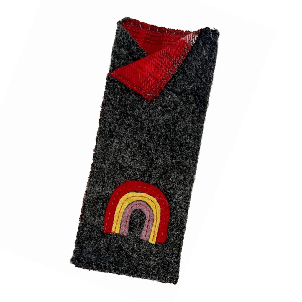 Flannel-Lined Felt Reading Glass Case