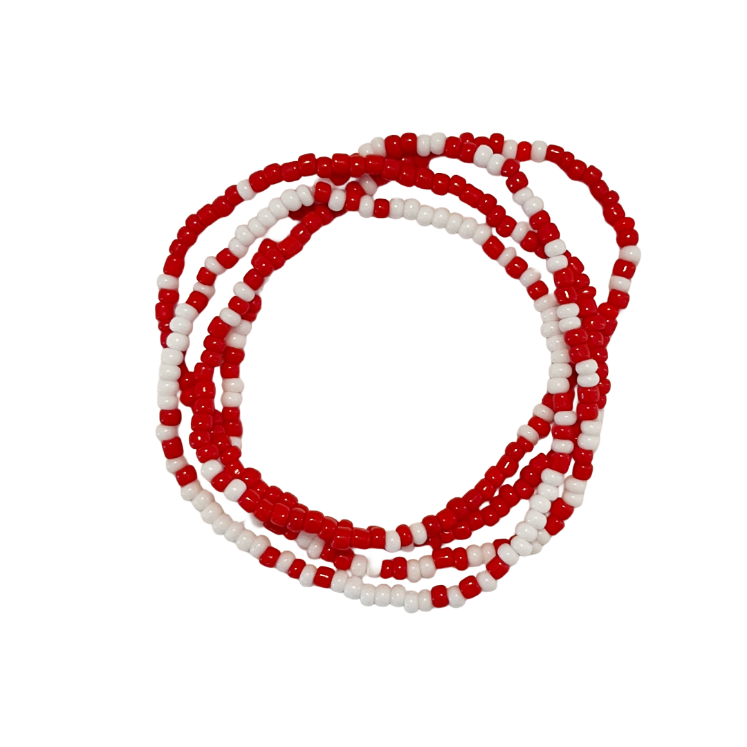 Holiday Bracelets & Earrings – Red & White