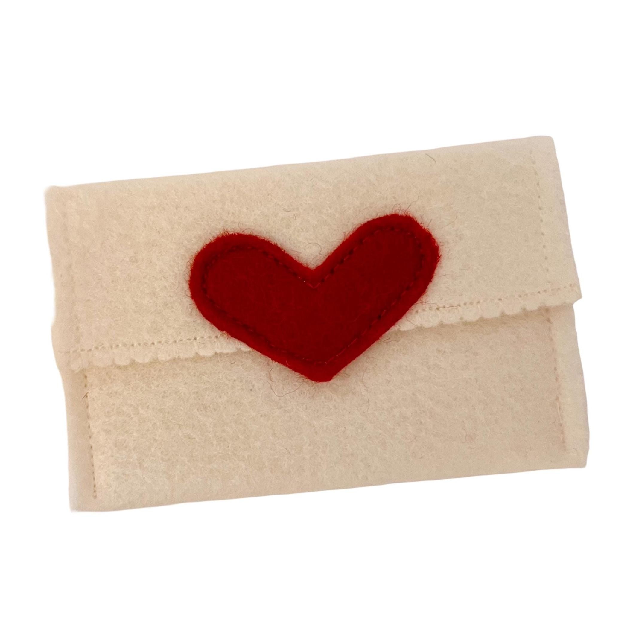 Heart Wool Felt Gift Card Holders