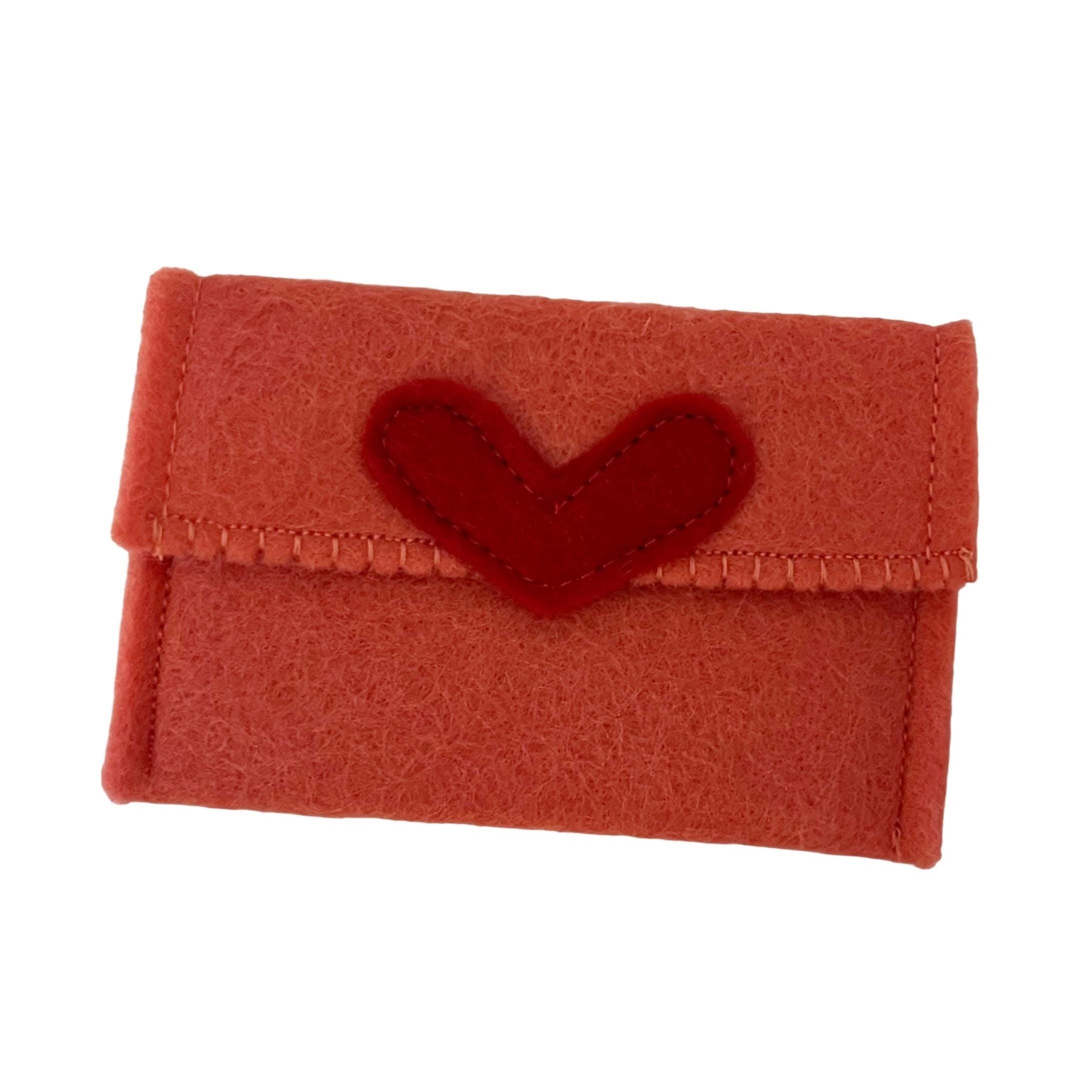Heart Wool Felt Gift Card Holders