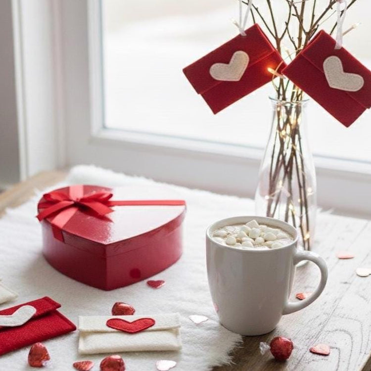 Heart Wool Felt Gift Card Holders