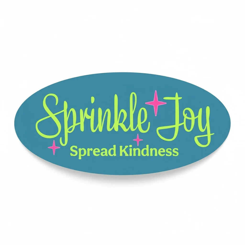 sprinkle joy oval sticker
